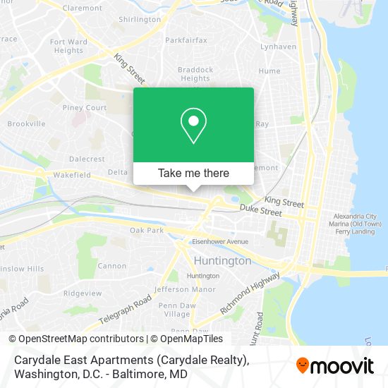 Mapa de Carydale East Apartments (Carydale Realty)