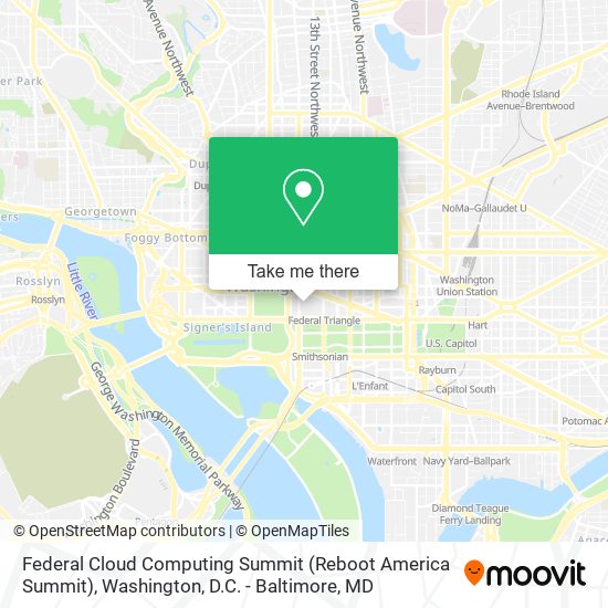 Federal Cloud Computing Summit (Reboot America Summit) map