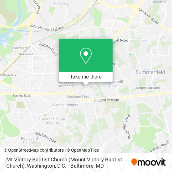 Mt Victory Baptist Church map