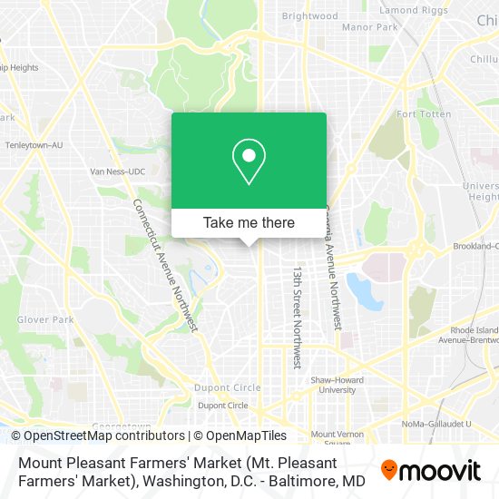 Mount Pleasant Farmers' Market map
