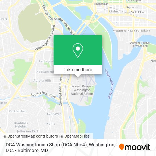 DCA Washingtonian Shop (DCA Nbc4) map