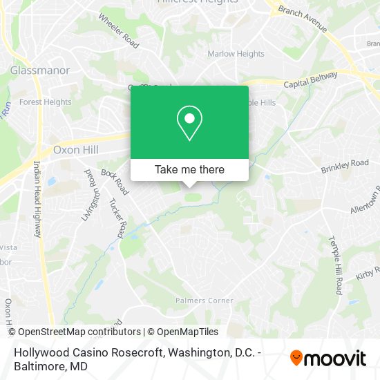 Mapa de Hollywood Casino Rosecroft