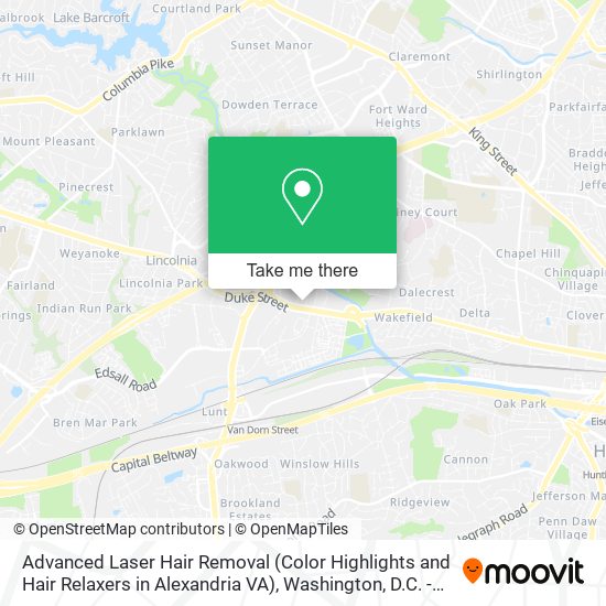 Advanced Laser Hair Removal (Color Highlights and Hair Relaxers in Alexandria VA) map