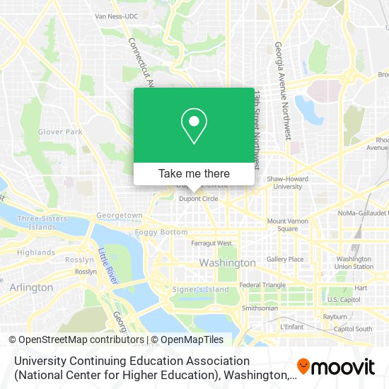 University Continuing Education Association (National Center for Higher Education) map