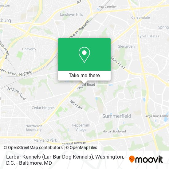Mapa de Larbar Kennels (Lar-Bar Dog Kennels)