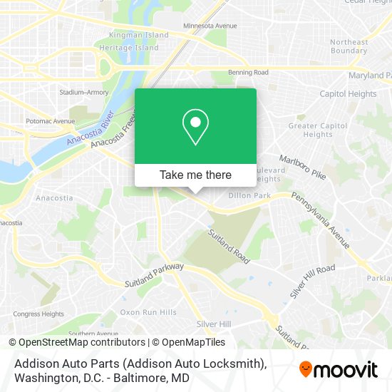 Mapa de Addison Auto Parts (Addison Auto Locksmith)