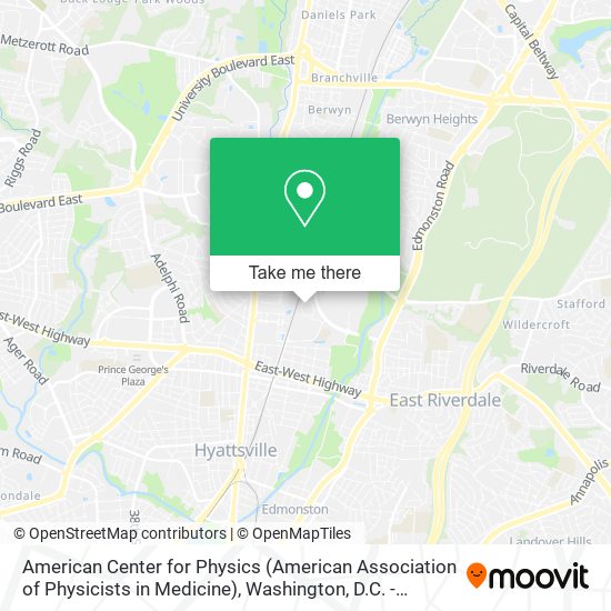 American Center for Physics (American Association of Physicists in Medicine) map