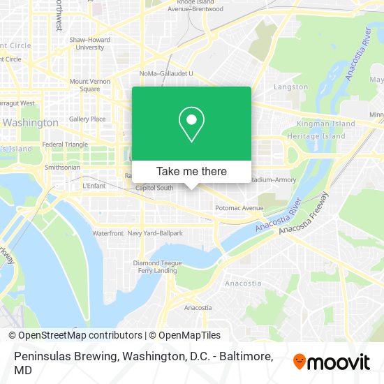 Peninsulas Brewing map