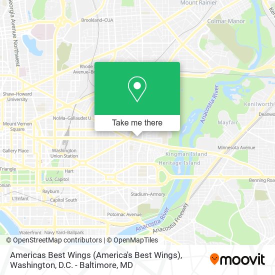 Americas Best Wings (America's Best Wings) map