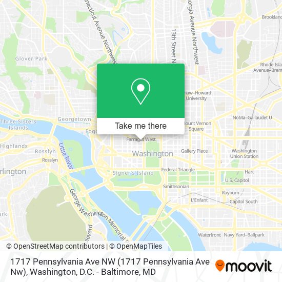 1717 Pennsylvania Ave NW map