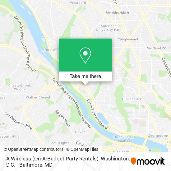 A Wireless (On-A-Budget Party Rentals) map