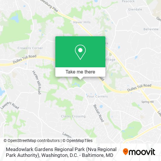 Meadowlark Gardens Regional Park (Nva Regional Park Authority) map