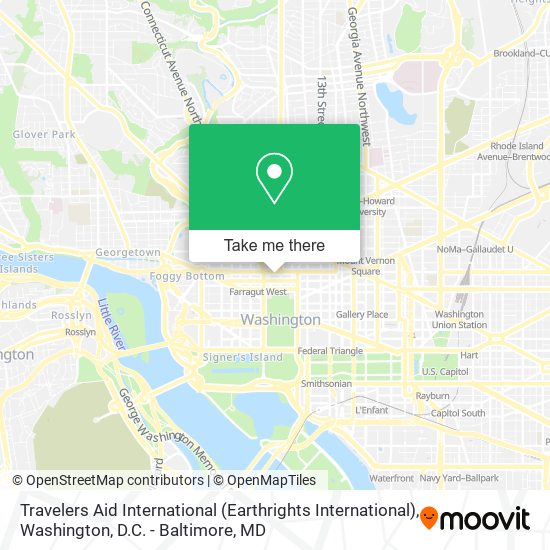 Travelers Aid International (Earthrights International) map