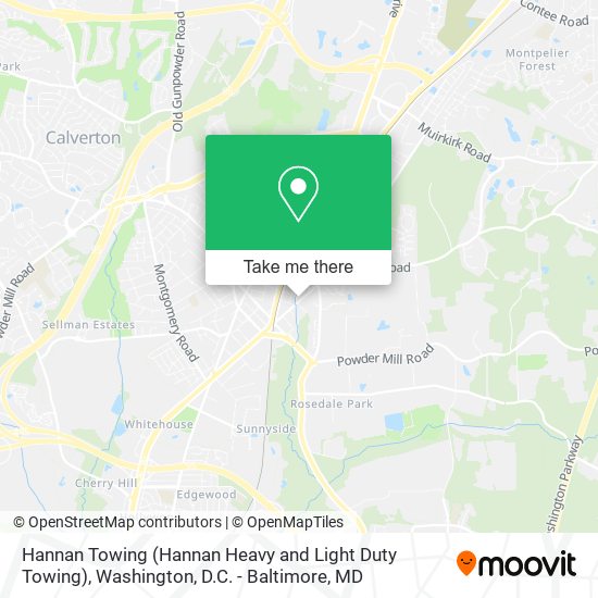 Hannan Towing (Hannan Heavy and Light Duty Towing) map