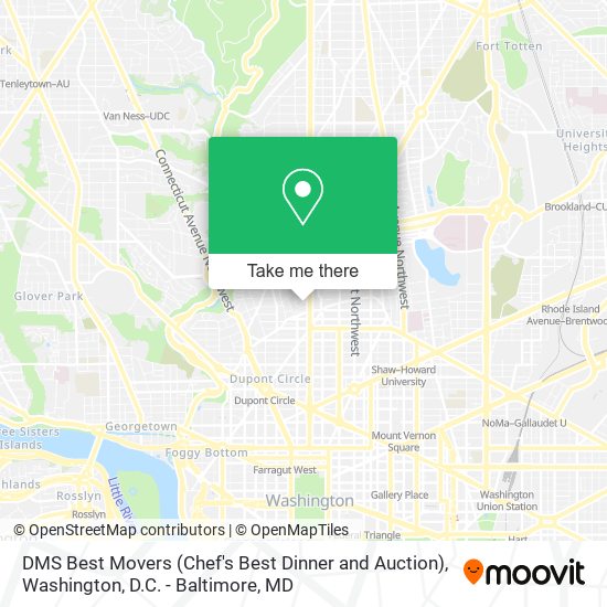 Mapa de DMS Best Movers (Chef's Best Dinner and Auction)