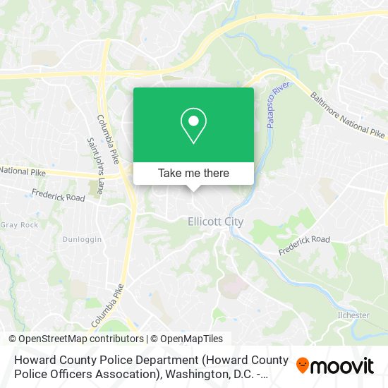 Mapa de Howard County Police Department (Howard County Police Officers Assocation)