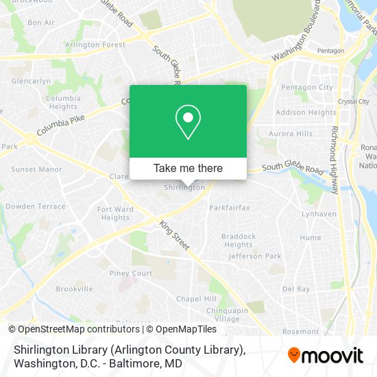 Mapa de Shirlington Library (Arlington County Library)