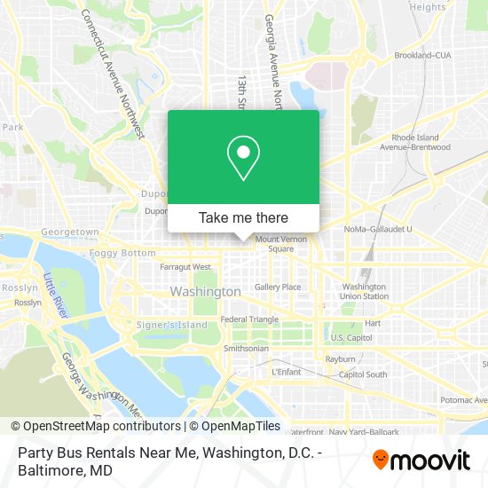 Mapa de Party Bus Rentals Near Me