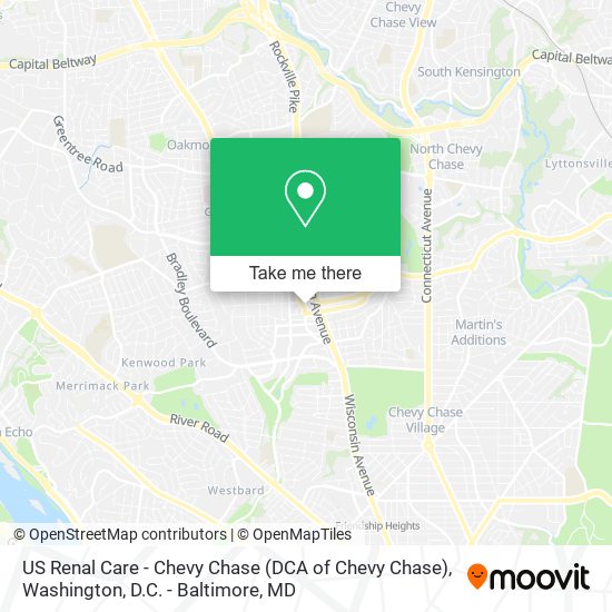 Mapa de US Renal Care - Chevy Chase (DCA of Chevy Chase)