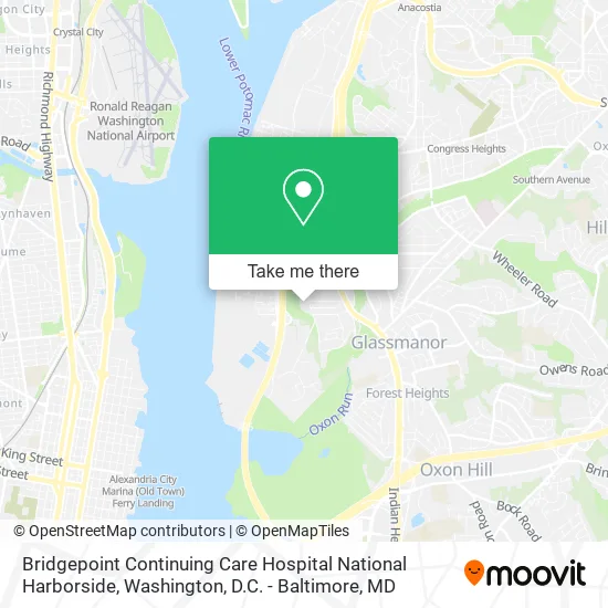 Mapa de Bridgepoint Continuing Care Hospital National Harborside