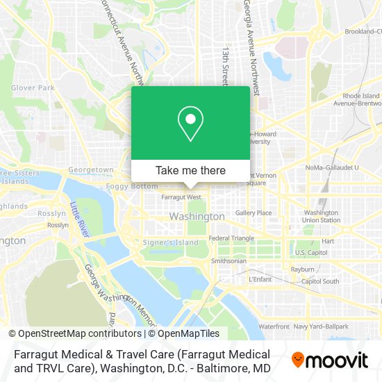 Mapa de Farragut Medical & Travel Care (Farragut Medical and TRVL Care)