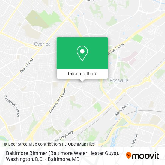 Mapa de Baltimore Bimmer (Baltimore Water Heater Guys)