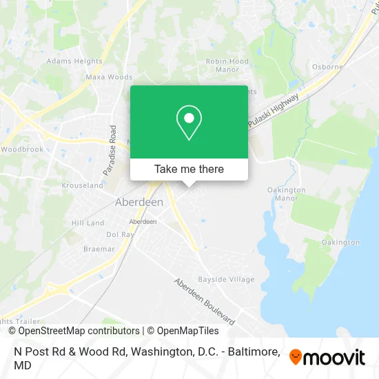 N Post Rd & Wood Rd map