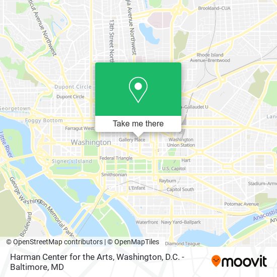 Harman Center for the Arts map