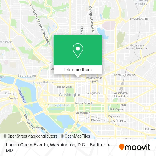 Logan Circle Events map