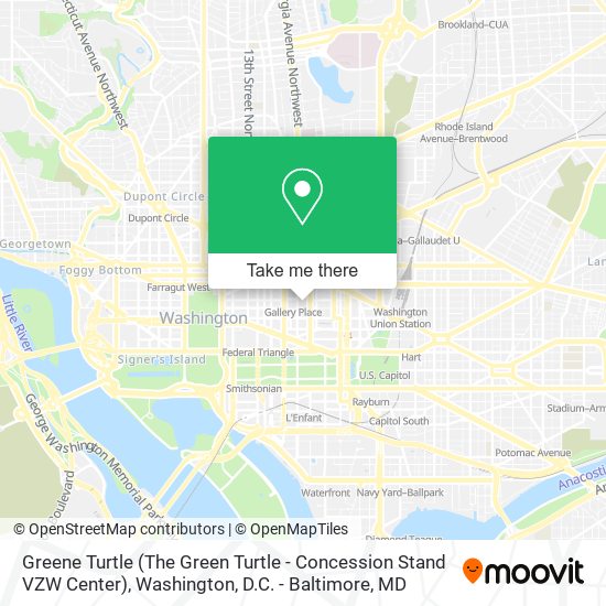 Mapa de Greene Turtle (The Green Turtle - Concession Stand VZW Center)