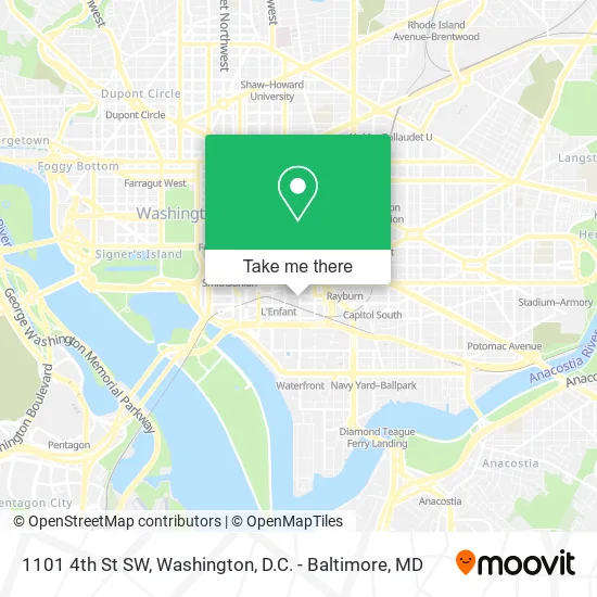 Mapa de 1101 4th St SW