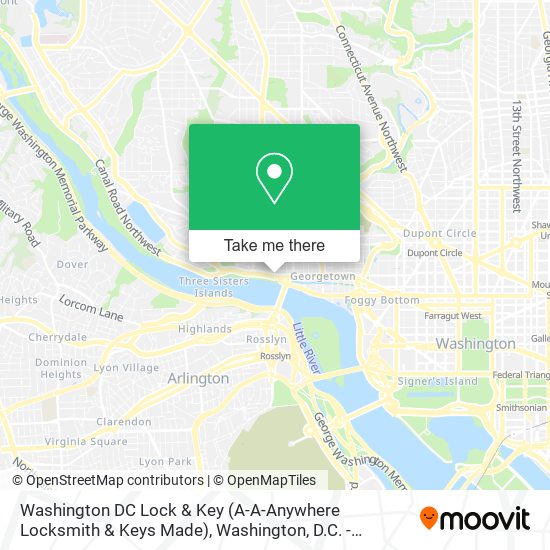 Mapa de Washington DC Lock & Key (A-A-Anywhere Locksmith & Keys Made)