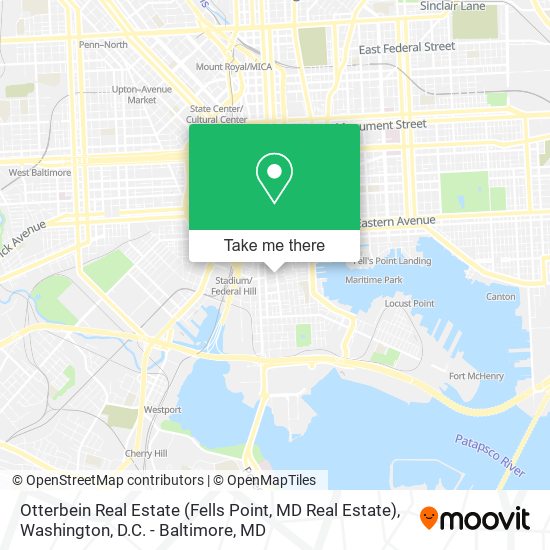 Mapa de Otterbein Real Estate (Fells Point, MD Real Estate)