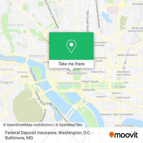 Mapa de Federal Deposit Insurance