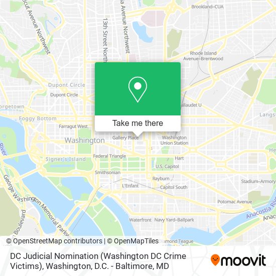 Mapa de DC Judicial Nomination (Washington DC Crime Victims)