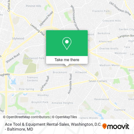 Ace Tool & Equipment Rental-Sales map