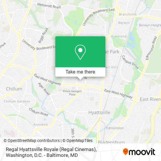 Regal Hyattsville Royale (Regal Cinemas) map