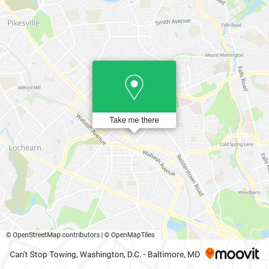 Can't Stop Towing map