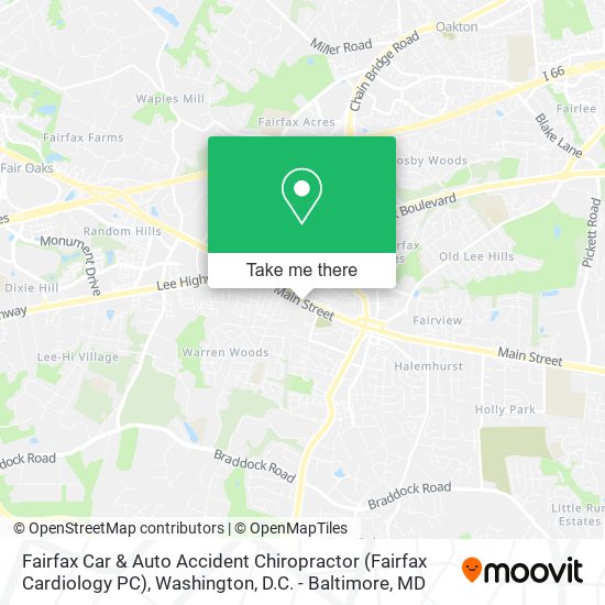 Fairfax Car & Auto Accident Chiropractor (Fairfax Cardiology PC) map