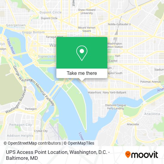 UPS Access Point Location map