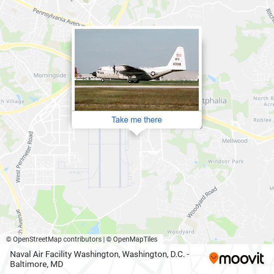 Naval Air Facility Washington map