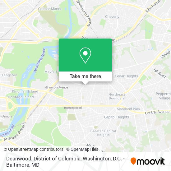 Deanwood, District of Columbia map