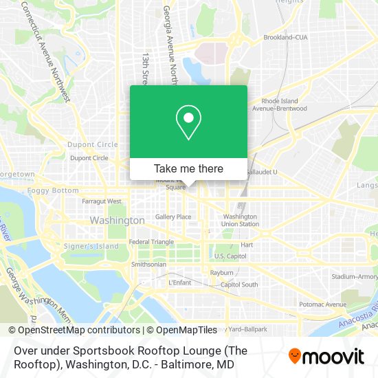 Over under Sportsbook Rooftop Lounge (The Rooftop) map