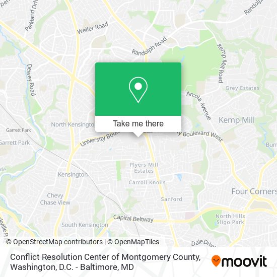 Mapa de Conflict Resolution Center of Montgomery County