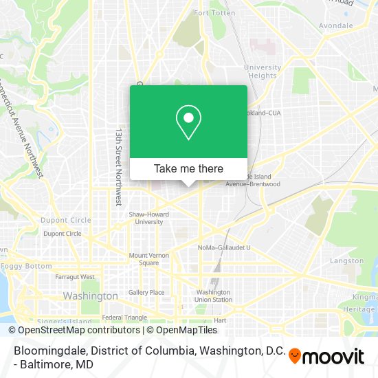Mapa de Bloomingdale, District of Columbia