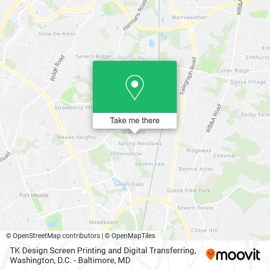TK Design Screen Printing and Digital Transferring map