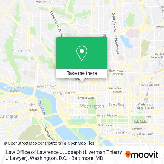 Mapa de Law Office of Lawrence J. Joseph (Liverman Thierry J Lawyer)