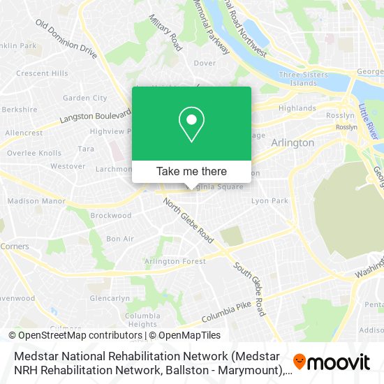 Mapa de Medstar National Rehabilitation Network (Medstar NRH Rehabilitation Network, Ballston - Marymount)