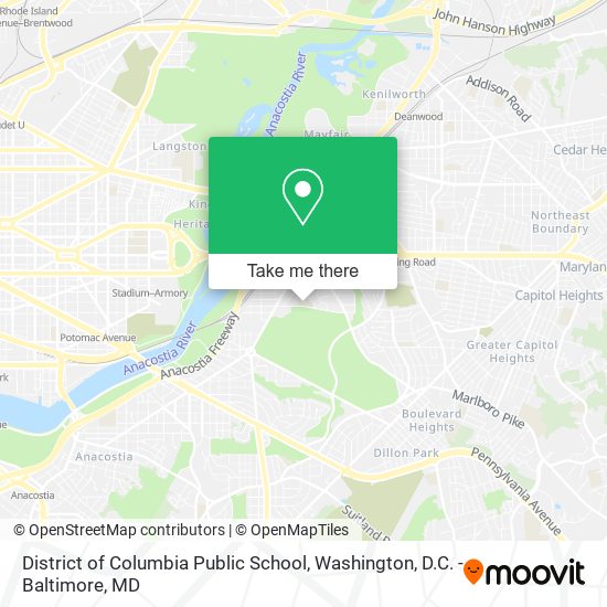Mapa de District of Columbia Public School