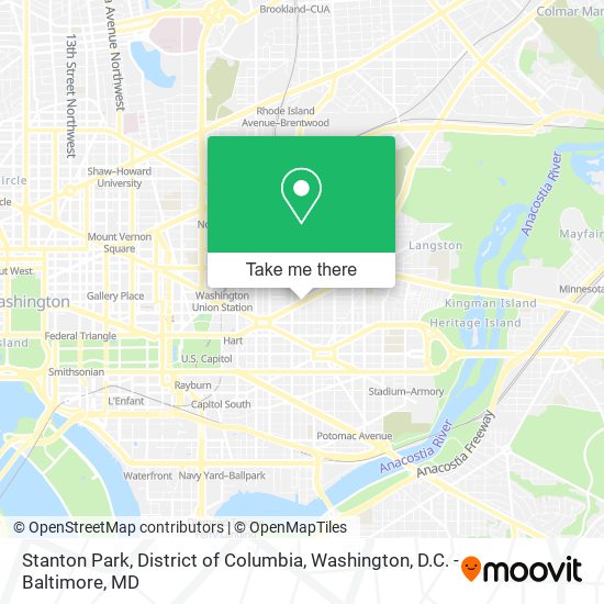 Stanton Park, District of Columbia map